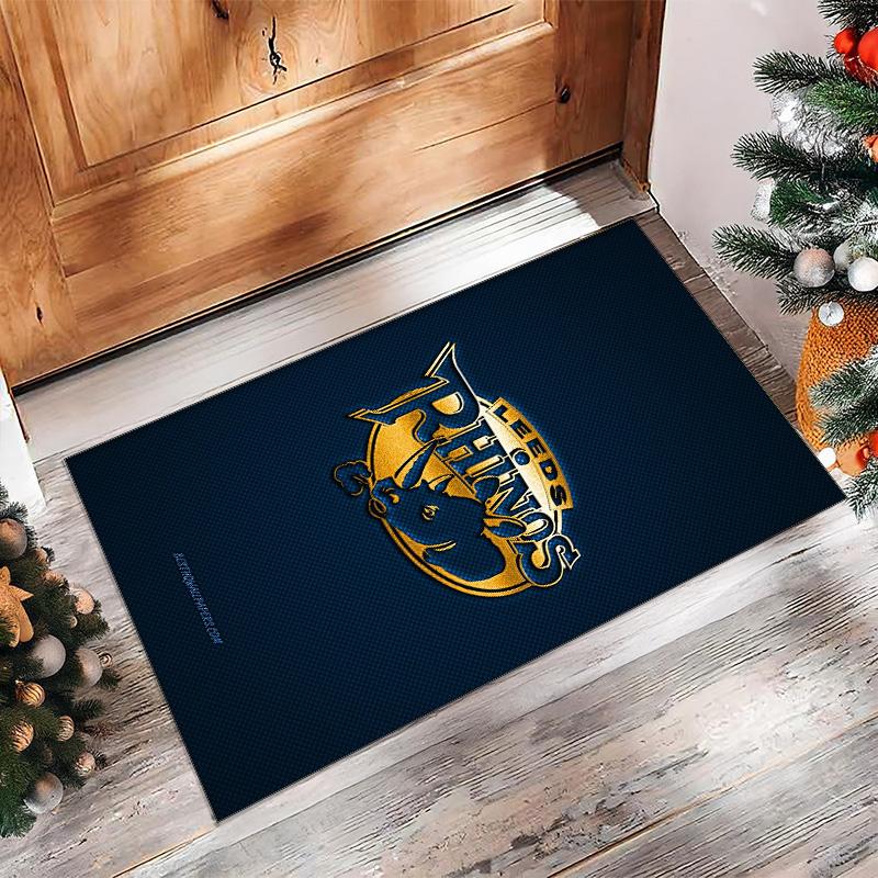 Leeds Rhinos Crystal Velvet Carpet Soft Anti?Slip Floor Mat Comfortable Home Living Room Bedroom Decor Rug