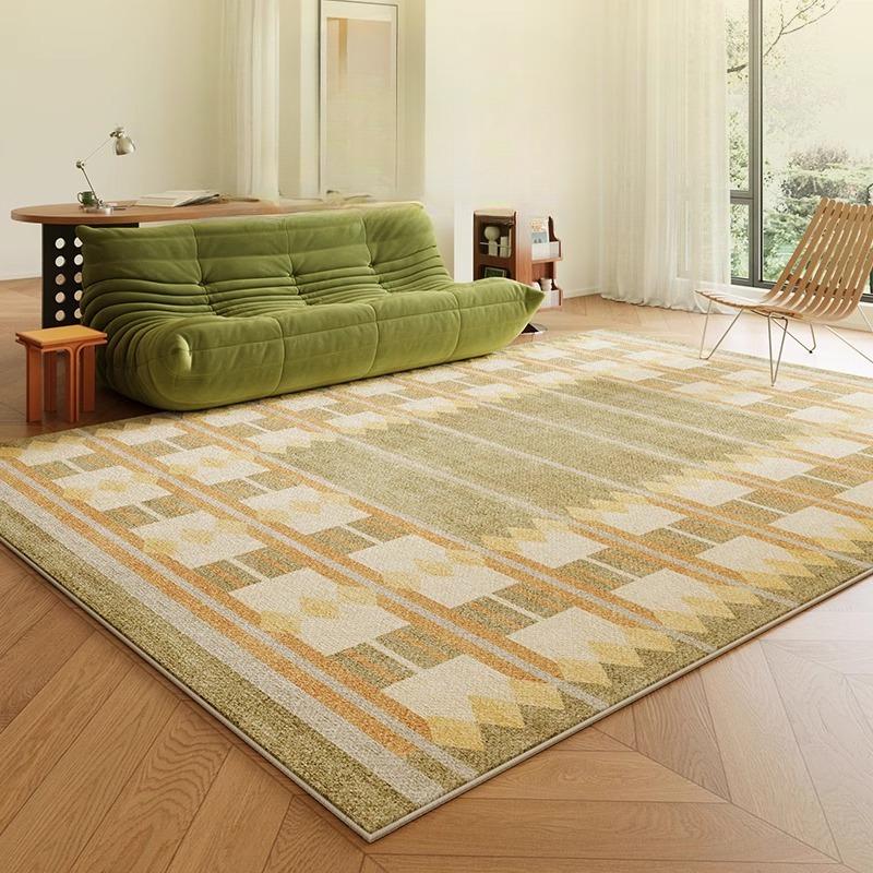 Moroccan Style Rugs for Bedroom Large Area Living Room Decoration Green Carpet Fluffy Soft Lounger Floor Mat Thick Washable Rug