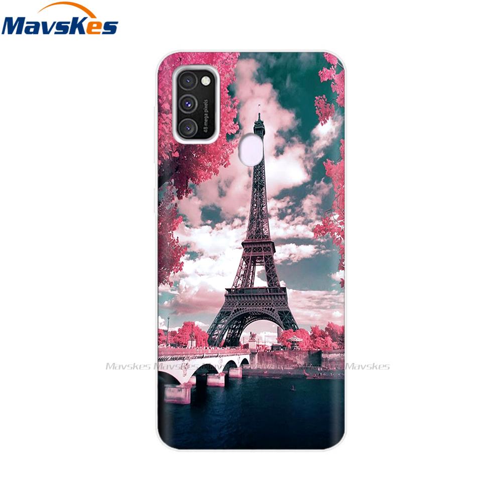 Чехол для Samsung Galaxy M21 Задняя крышка Мягкий силиконовый TPU Чехол для телефона Для Samsung Galaxy M20 M21 M30 M30s M31 Чехол Защитный бампер