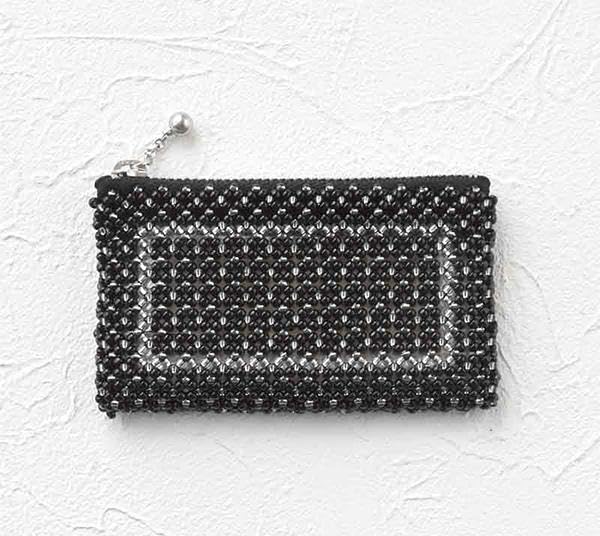 Набор бисера Miyuki, Набор для мини-кошелька, 6,5 см x 10,5 см x 1 см, Черный, BFK635