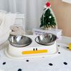 Stainless Steel Elevated Pet Feeder Anti Slip Pet Drinking Bowl with Stand  Neck Protection