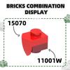 549Pcs/lot 3024W 1x1 Double Cylinder Brick Moc Colour Accessories Works With featuring Block DIY Children's Toy S1355