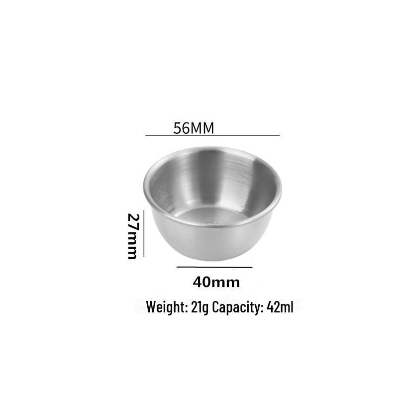 Маленькая круглая тарелка из нержавеющей стали 304 для приправ, стейка, салата или соуса.