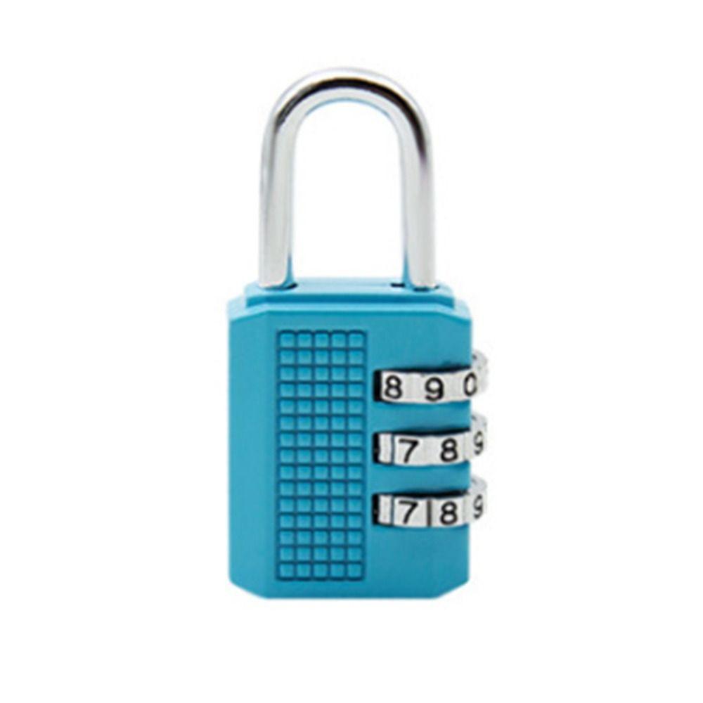 Lock 3 Dial Digit Password Lock Dormitory Cabinet Lock Backpack Zipper Lock Luggage Padlock