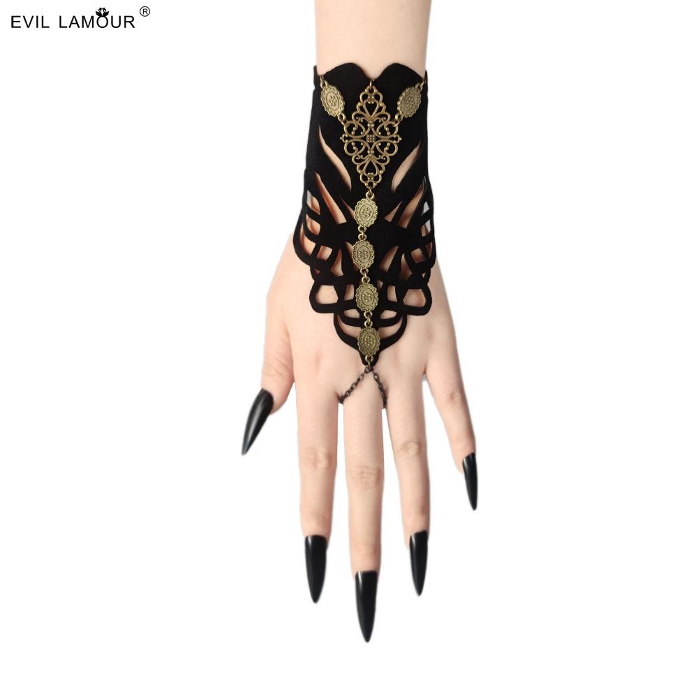 Gypsy Bohemian Bracelet Vintage Finger Chain Halloween Gothic Women's Ornament WS--