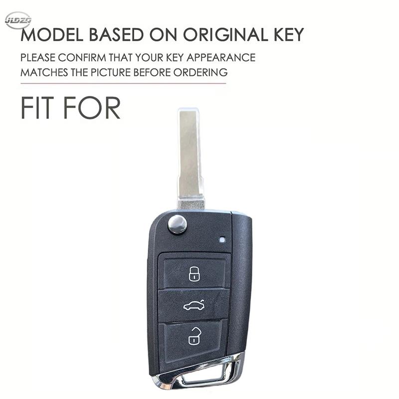 Силиконовый чехол для Volkswagen VW Polo Golf 7 Passat Tiguan MK2 Beetle Ateca Caddy T5 Складной чехол-брелок для автомобильного ключа Аксессуары