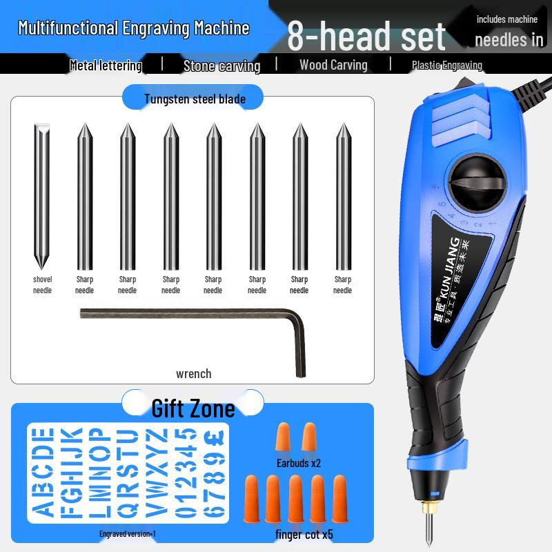 Компактная электрическая гравировальная ручка для металла, камня и бетона