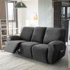 1 2 3 Seater Velvet Recliner Sofa Cover Elastic Split All -Inclusive Sofa Slipcovers Lounge Armchair Covers With Side Pocket