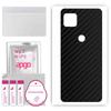apgo Protective Skin Sticker for the Back Compatible with Motorola Moto One 5G Ace, Wrap Film, Foil, Vinyl - Pattern Carbon Black