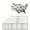 1 шт. Ретро Карта США Металлическое Настенное Искусство Черный Геометрический Контур, Прочный Внутренний Наружный Знак для Дома Офиса Гостиной, Патриотический Подарок на Новоселье