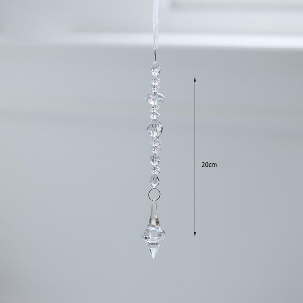Transparent Christmas Hanging Pendants Acrylic Snow Beads Star Drop Ornaments Festival Favors Party Supplies