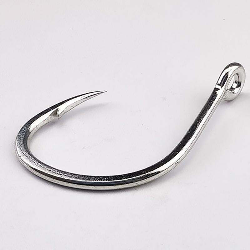 10 шт. наборов луженых антикоррозийных крючков для джиг-удочек с люверсами из высокоуглеродистой стали для глубоководной рыбалки