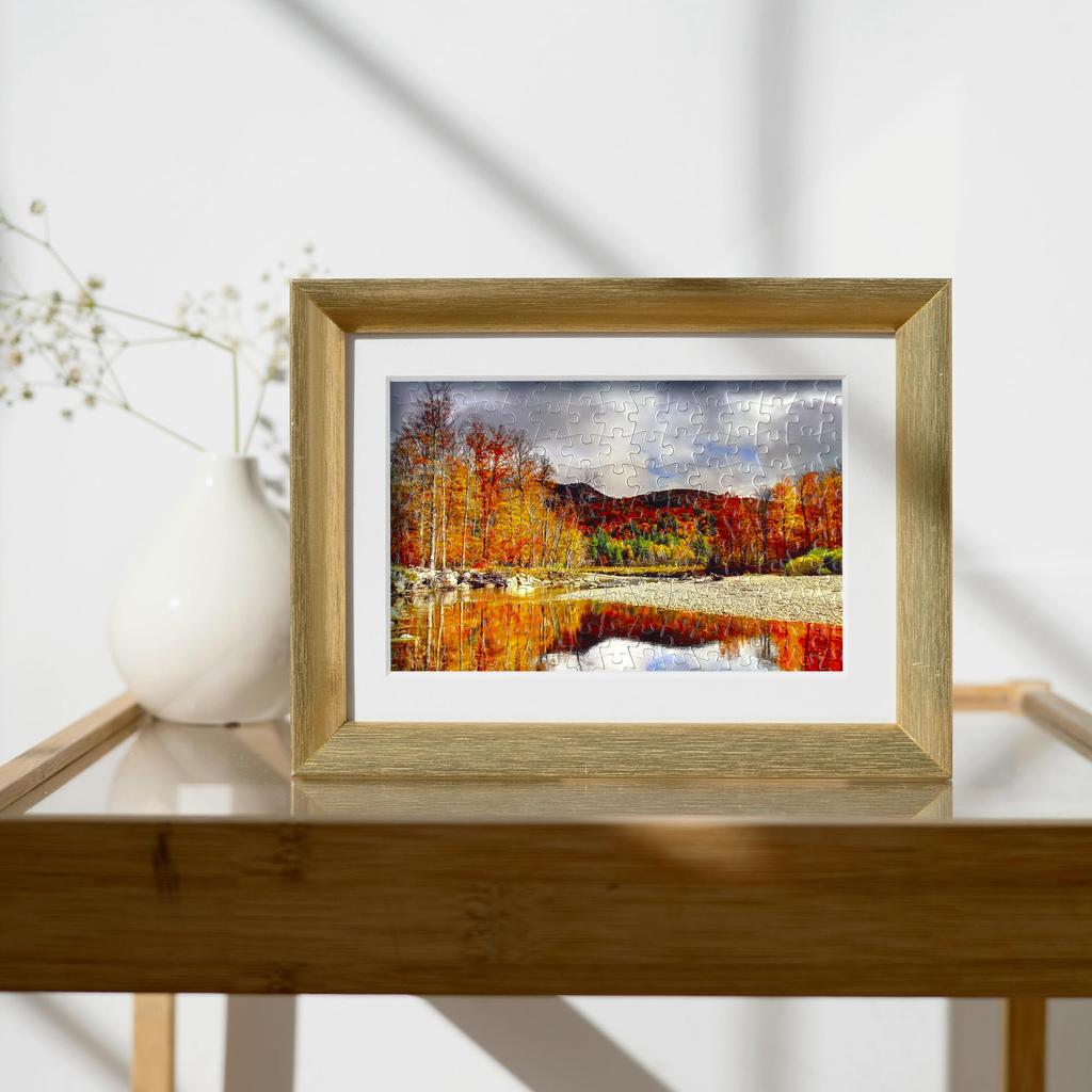 MISITU Пазл из микроэлементов, 150 деталей, Открытка-пазл, Пейзаж, Озеро, Сезонный, Природа, Подарок, День рождения, Рождество, Стильный, Декор интерьера,