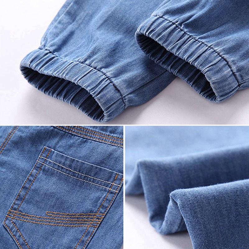 Повседневные синие джинсы для детей 3-14 лет