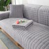 Square Grid Plush Sofa Cushion Non -Slip Thick Sofa Covers Cushion Flannel Sofa Cover Removable Dustproof Sofa Seat Covers