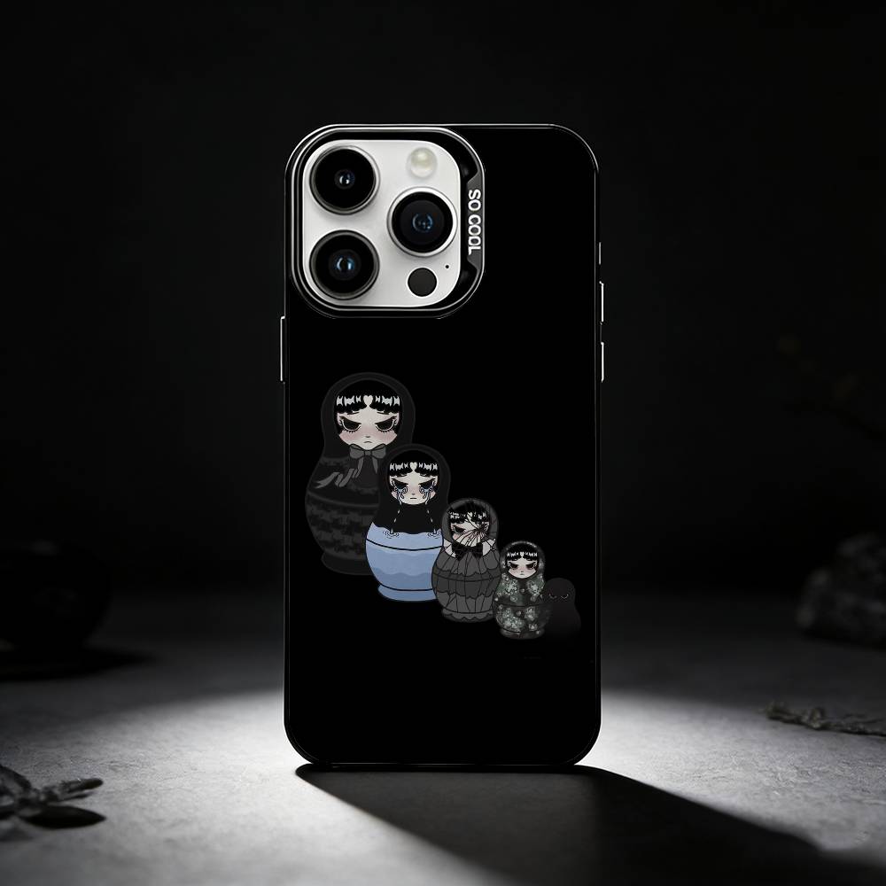 Russian Dolls Matryoshka Phone Case For iPhone 17,16,15,14,13,12,11 Plus,Pro Max,XS,Colored silver phone case