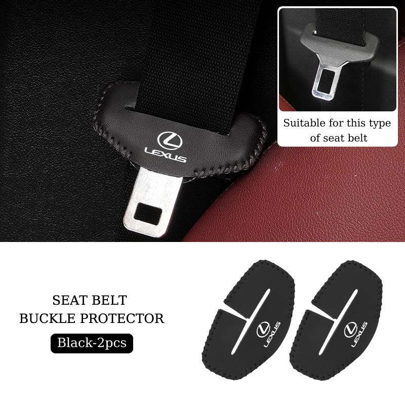 Car Seat Belt Buckle Protector Cover Anti-Scratch Mat Accessories For Lexus IS250 IS200 CT200h GS300 LS430 RX450h LX570 IS300
