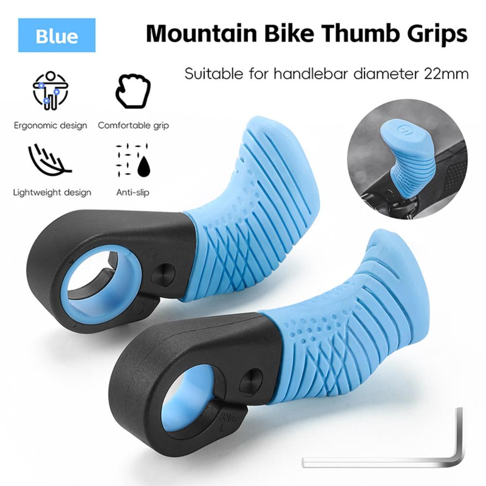 1 Pair Anti-Slip Bicycle Thumb Grips Wear-Resistant Auxiliary Handle Handlebar Rest Mountain Bike