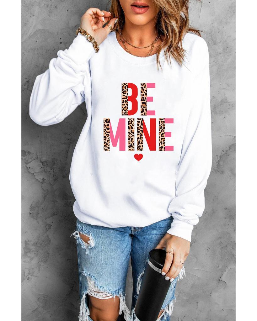 Azura Exchange Свитшот с длинным рукавом и принтом «Леопардовое сердце»