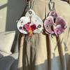 Креативный кулон в виде сумки с цветами, изысканный брелок с орхидеей фаленопсис и лилией, аксессуары для украшения рюкзака, подарки