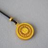 Осенне-зимнее ожерелье с подвеской «Пять благословений» с покрытием из латуни под золото