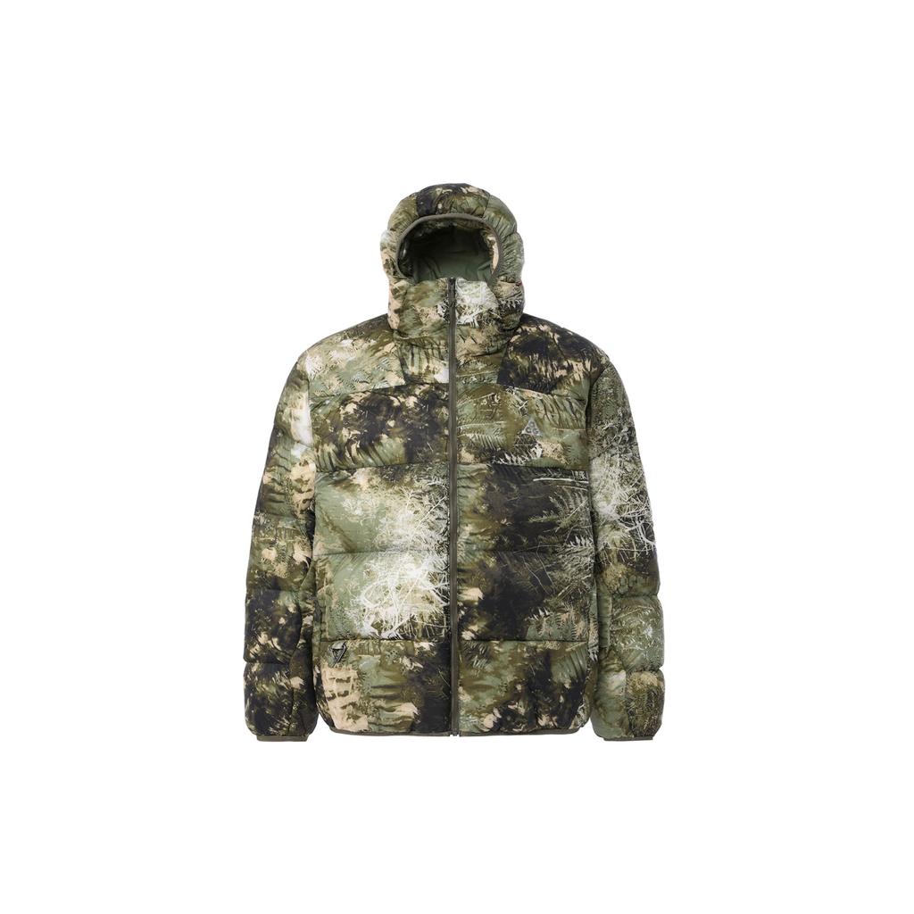 Nike Pattern Print Zip-Up Hooded Jacket Unisex Outerwear Oil-Green FB8122-386