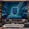Wall Hanging Tapestry Custom NameNSW Blues Pattern Personalized Printed Fabric Wall Decor