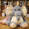 Giant Plush Elephant Toys Grey Stuffed Big Flappy Ears Long Plush Elephant Animal Toys for Christmas Gift