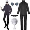 Anime Jujutsu Kaisen Satoru Gojo Cosplay Costume Tops Pants Eye Patch Glasses Wig Suit Halloween Carnival Party Costume for Men