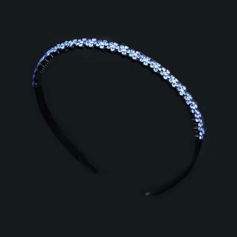 Нескользящая повязка на голову со стразами и зубцами - элегантный аксессуар для волос для взрослых