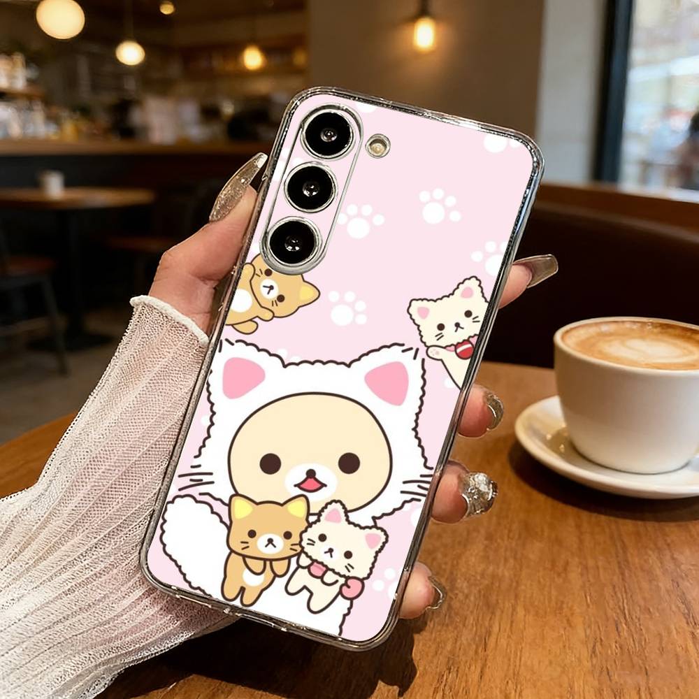 Милый чехол-медвежонок R-Relax для Samsung Galaxy S24 S25 S23 S22 S21 Plus S24 S25 Прозрачный чехол
