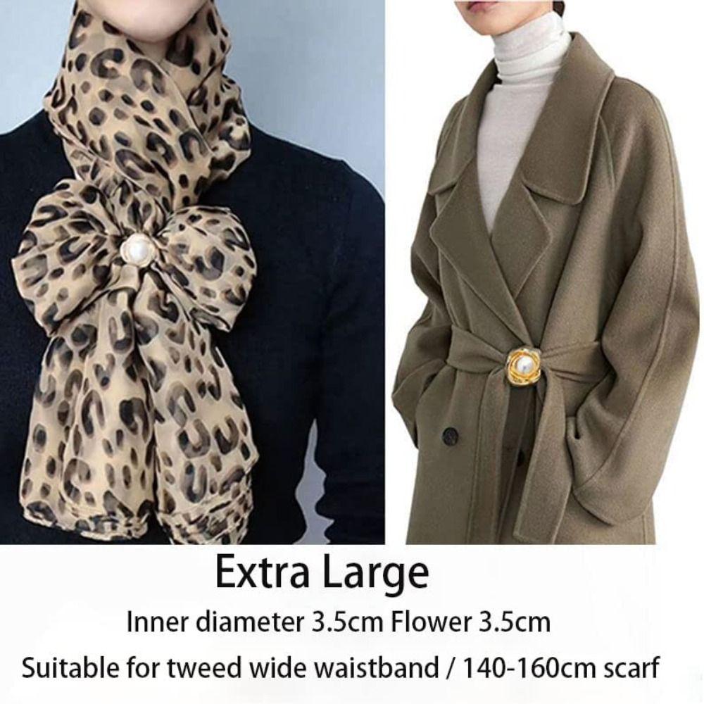 Камелия Пряжка для шарфа Кольцо для одежды Держатель-обертка Жемчужный Цветочный Зажим для кольца для шарфа Пряжка для шелкового шарфа