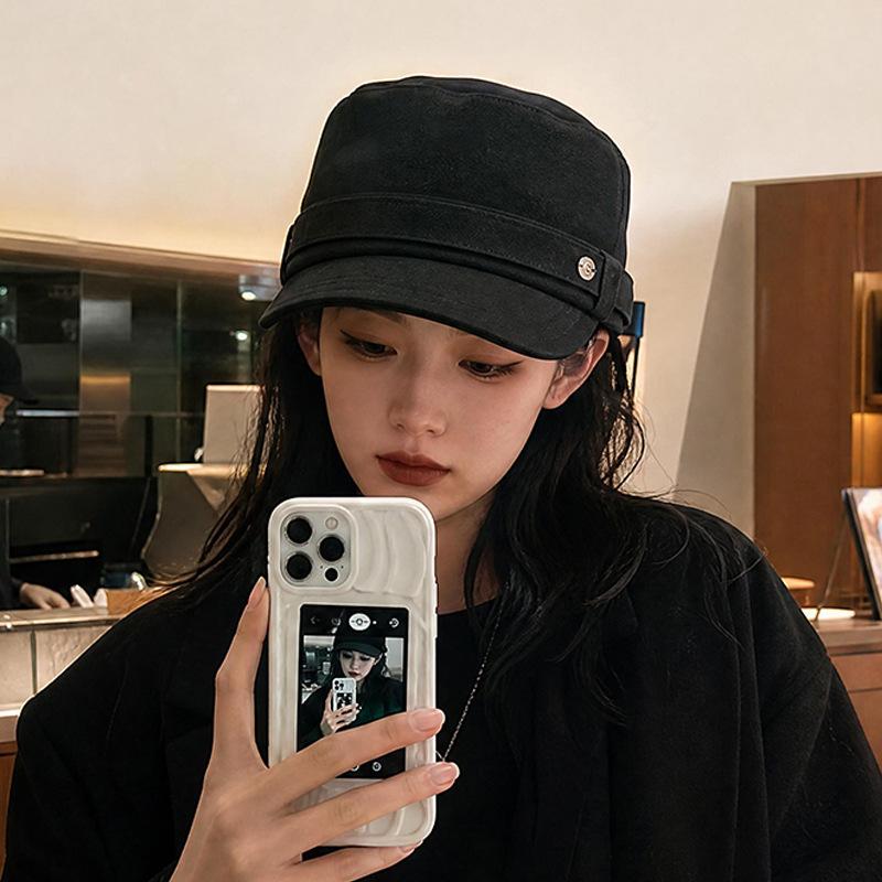 British retro style versatile cap literary and simple trend equestrian hat daily commuting face small hat women's