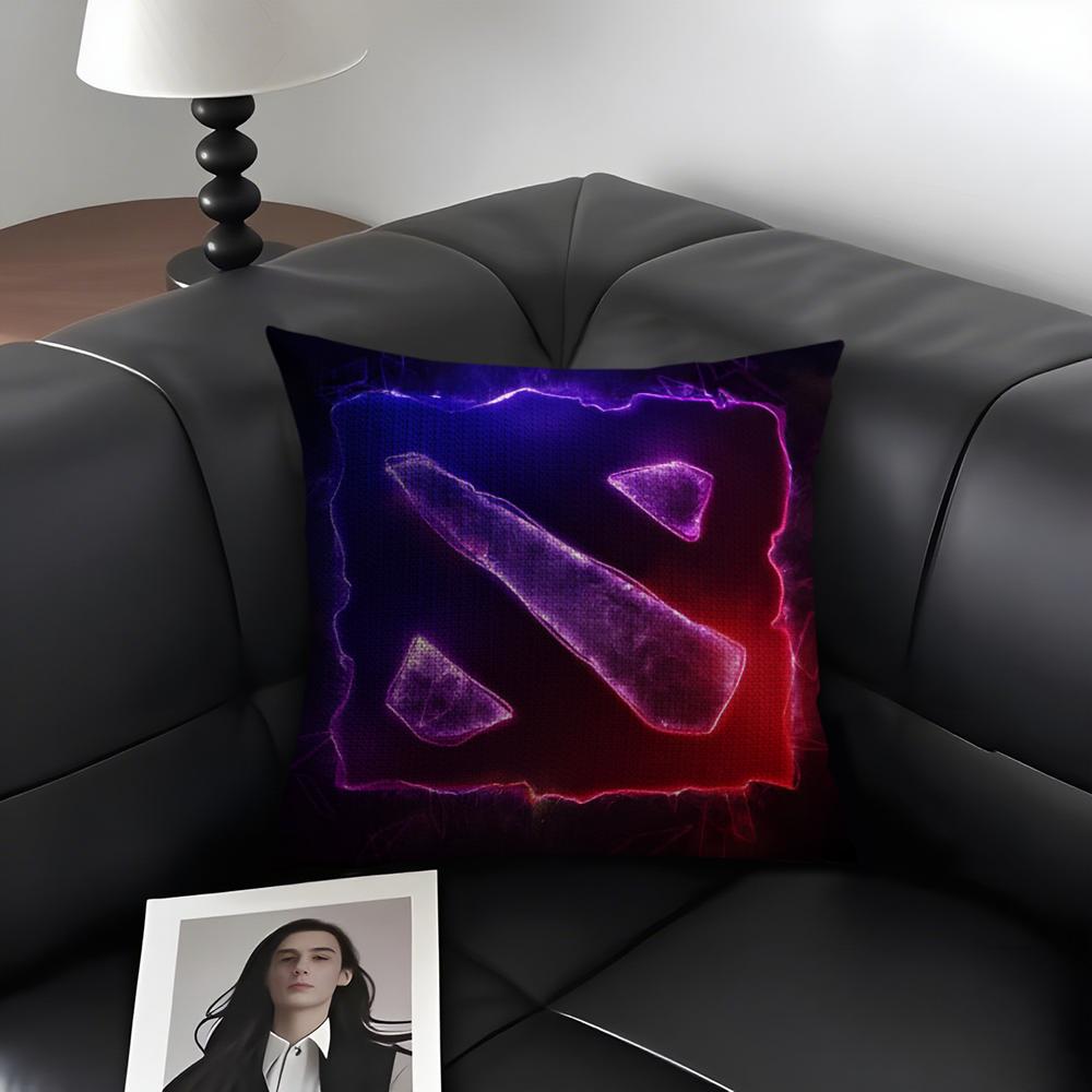 CCool DotaA Game Cushion Cover Natural Linen Organic Fabric DoubleSided Printing Sofa Home Decor Gift Pillow Case