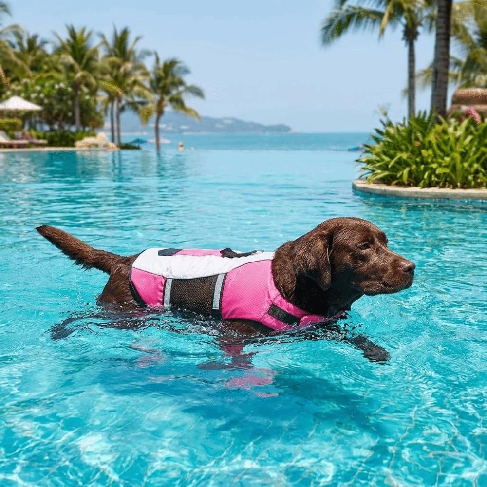 Reflective Dog Life Jacket Breathable Pet Life Preserver Practical Dog Flotation Vest Camping