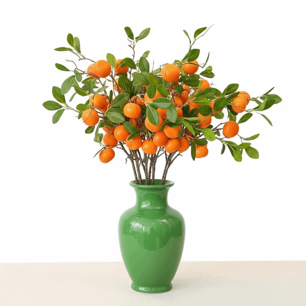 Faux Orange Artificial Orange Branch Luxury Simulation Fruit Tree Fake Plants Restaurant Hotel