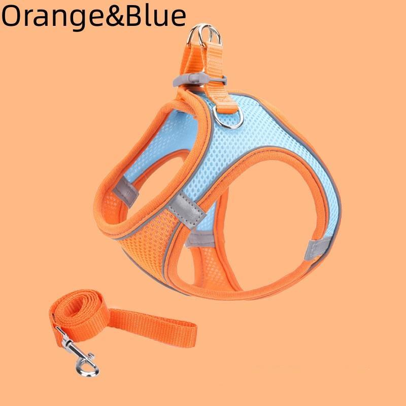 XS-L уличный дышащий жилет для прогулок с собаками, стильный нагрудный ремень, светоотражающая тяговая веревка, товары для домашних животных для маленьких и больших собак чихуахуа
