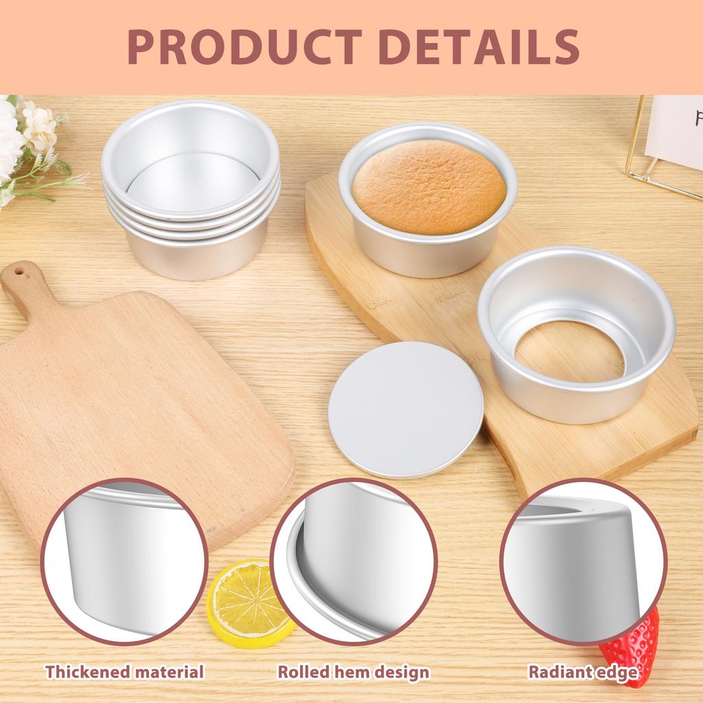 Форма для торта из алюминиевого сплава, круглая, с полым дном, кастрюля для торта, легко извлекаемая форма для торта, подходит для домашней кулинарии и дней рождения