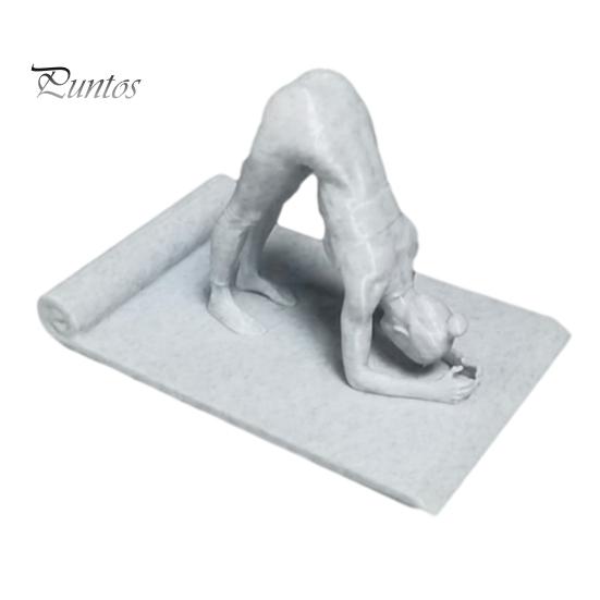 3D-печатная фигурка йоги в форме подставки для телефона, креативная настольная скульптура, текстура под натуральный камень, современное настольное украшение, декоративный элемент,