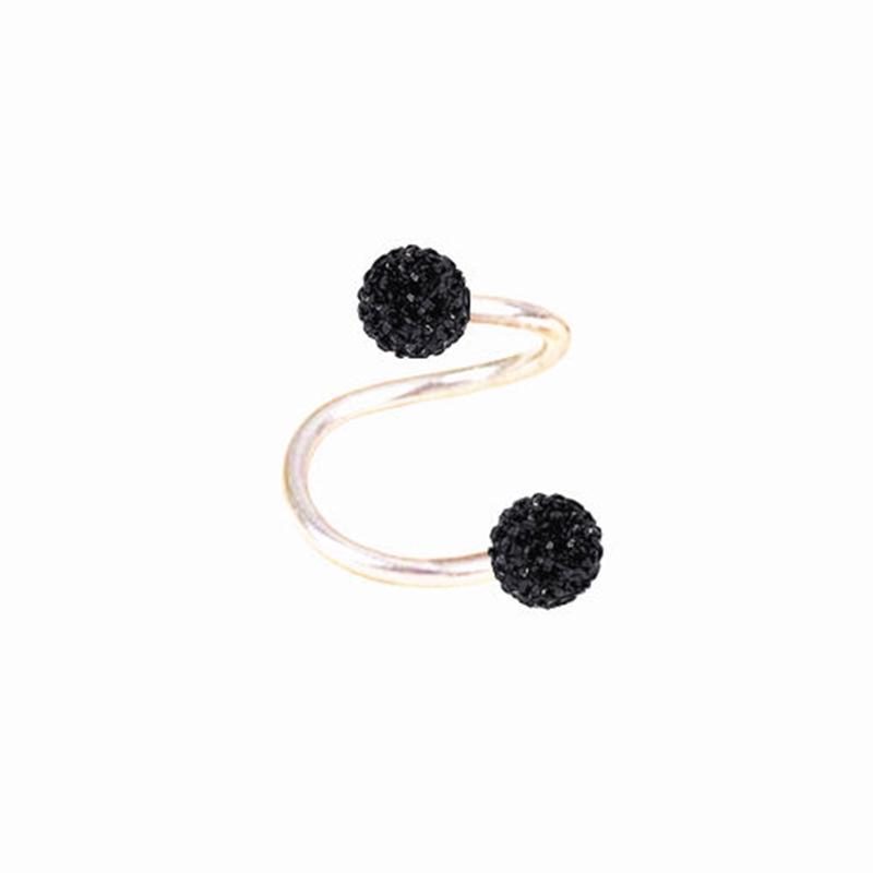 16 г Горячая новая серьга с кристаллами для хряща, хирургическая сталь, блеск, 1 шт., спиральная женская сережка-гвоздик для пирсинга тела, ручная работа