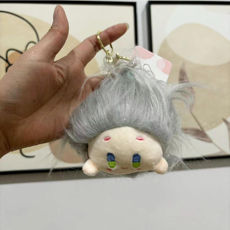 Adorable Fluffy Cotton Doll Keychain Plush Toy Cute Cartoon Animal Figure
