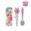 Leburn Catch Nipping Spoon + Two-handed Correction Chopsticks + Case Set, Mixed Colors, 1 Set