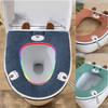 Зимняя теплая накладка на сиденье унитаза, милая мультяшная подушка для сиденья унитаза, универсальный водонепроницаемый коврик для унитаза на молнии, аксессуары для ванной комнаты