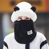Утолщенная Плюшевая Зимняя Шапка со Встроенным Шарфом Ветрозащитная Защита Ушей Велосипедная Кепка Для Женщин Новое Поступление Шапка с Накладками на Уши