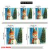 2pcs,2D Plane Printing Pattern Curtains Cute Snowman Christmas Tree_d (3) 100% Polyester (without Rod) All Seasons Perfect for