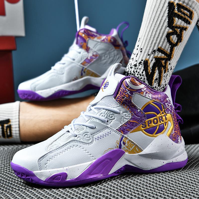 Детские высокие кожаные баскетбольные кроссовки для мальчиков 6-12 лет, осень/зима