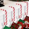 Рождественские крючки для чулок Каминные держатели для рождественских чулок Дизайн «Леденец» Нескользящие чулки