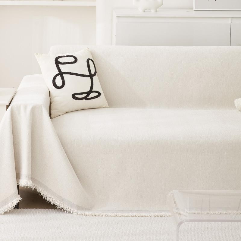 Однотонное водонепроницаемое полотенце для дивана из синели Four Seasons Universal Sofa Cover All-inclusive Universal Simple Sofa Blanket