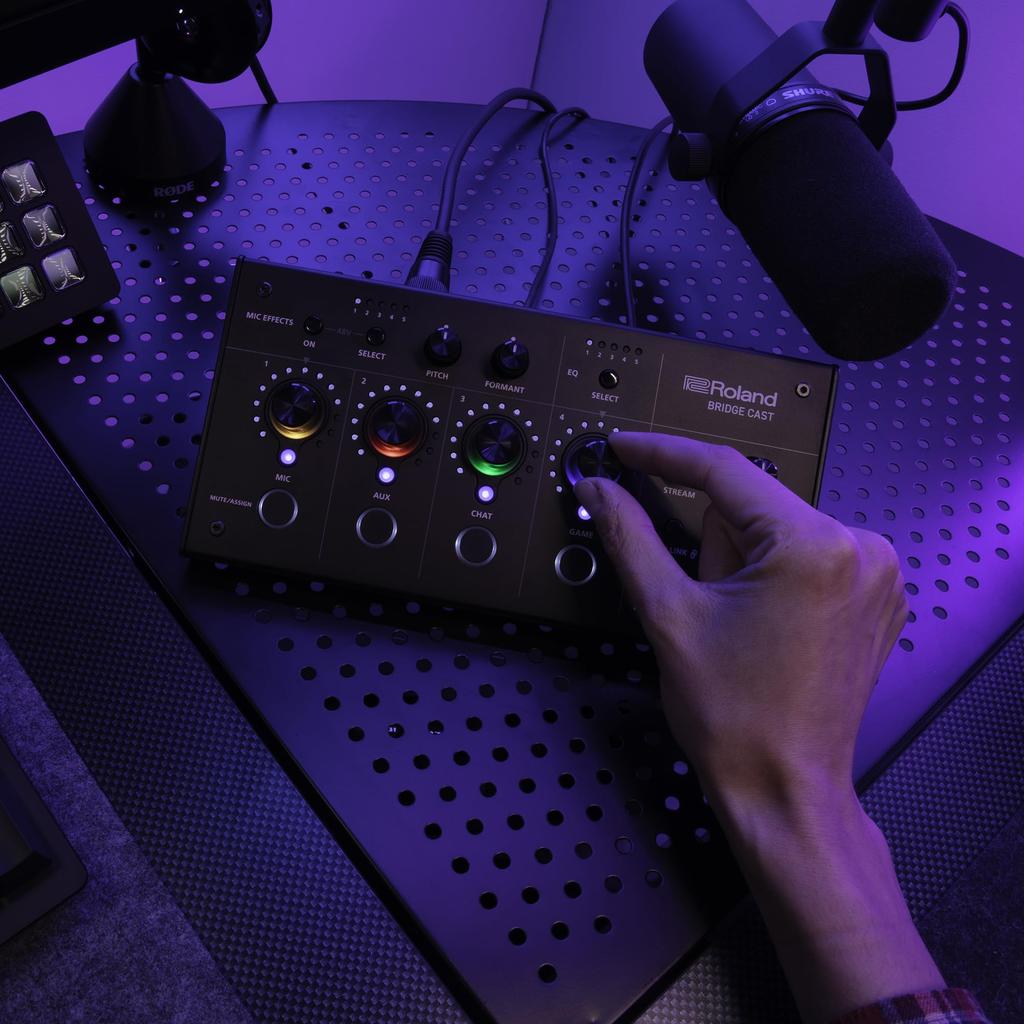 Roland Roland BRIDGE DAC CAST/Gaming Amplifier/Audio Interface/Distribution/Gaming Mixer/Audio Mixer/Mac/Windows/Bridge Cast/Black/Black