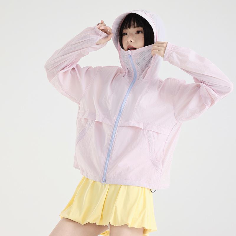 Mountain sunscreen clothing for women, small UV protection, light and thin loose and breathable men's sunscreen clothing can store skin clothing